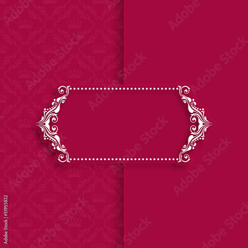 Template frame design for greeting card