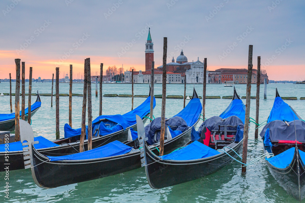 Gondolas on the Grand Canal Venice