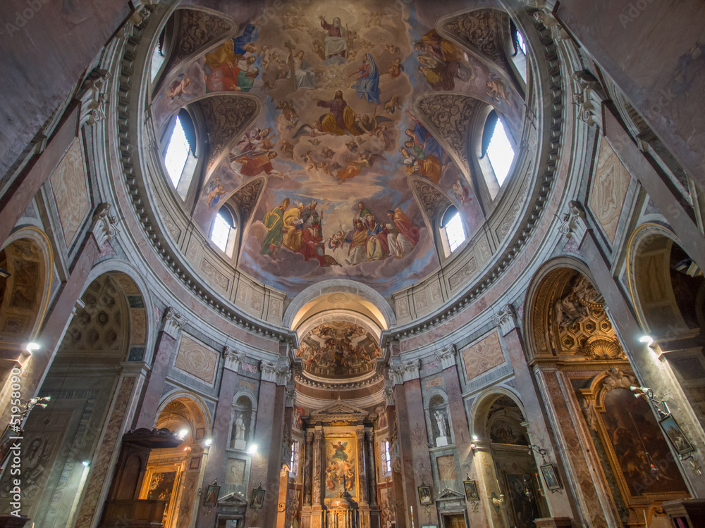 Roma, chiesa d San Giacomo in Augusta (int.)