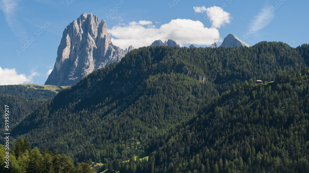 Langkofel from Sankt Ulrich