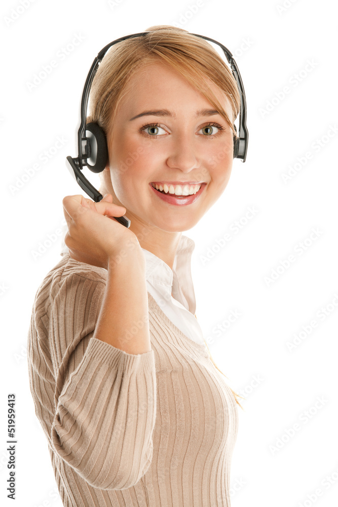 Young telephone operator