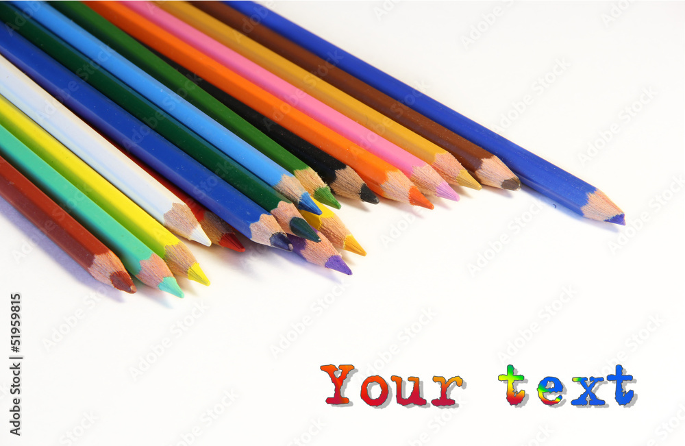 Fototapeta premium bunch of colored pencils.