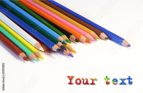 bunch of colored pencils.