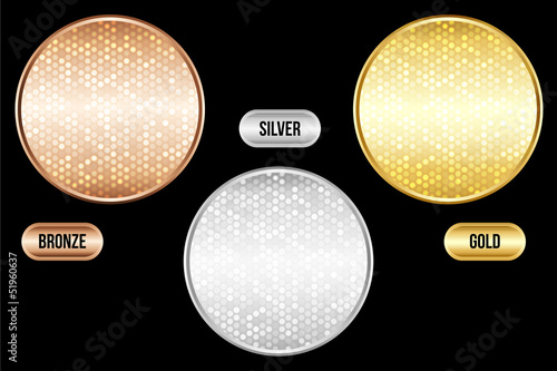 Set of luxury metallic backgrounds