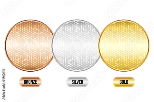 Set of luxury metallic backgrounds
