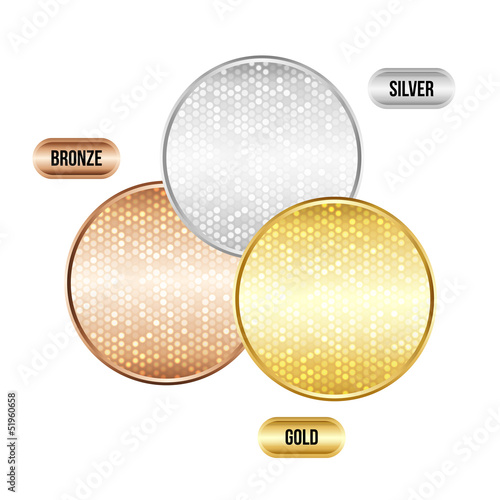 Set of luxury metallic backgrounds