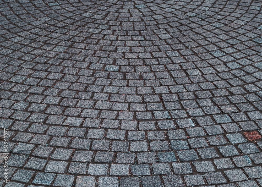 The stone pavement
