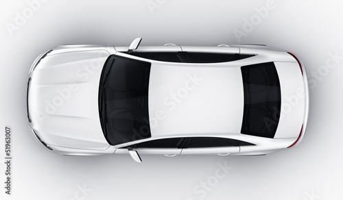 White car in studio