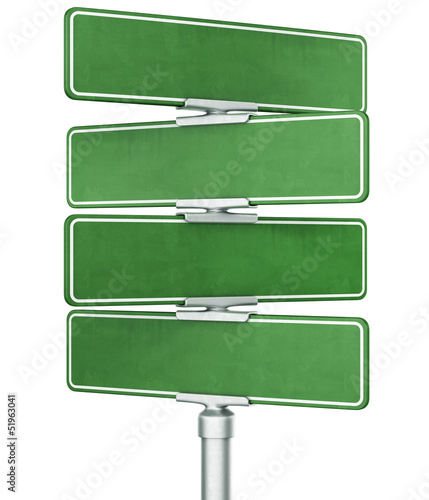 Empty street signs