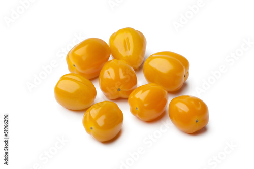 Heap of yellow baby tomatoes