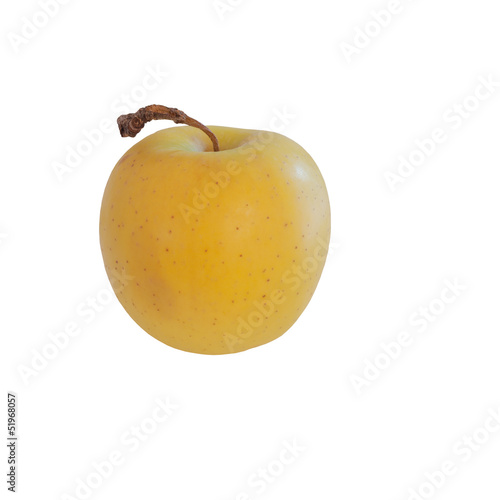 pomme golden isolée sur fond blanc