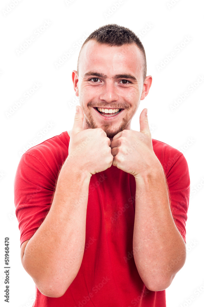 Happy man thumbs up Happy man thumbs up
