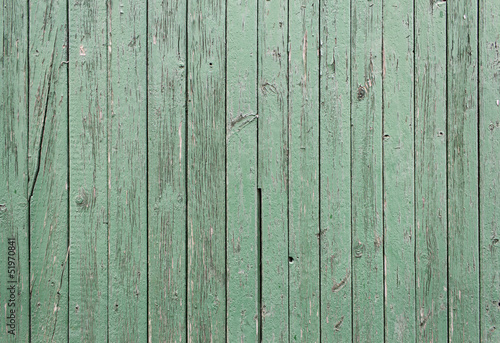 Green wooden door
