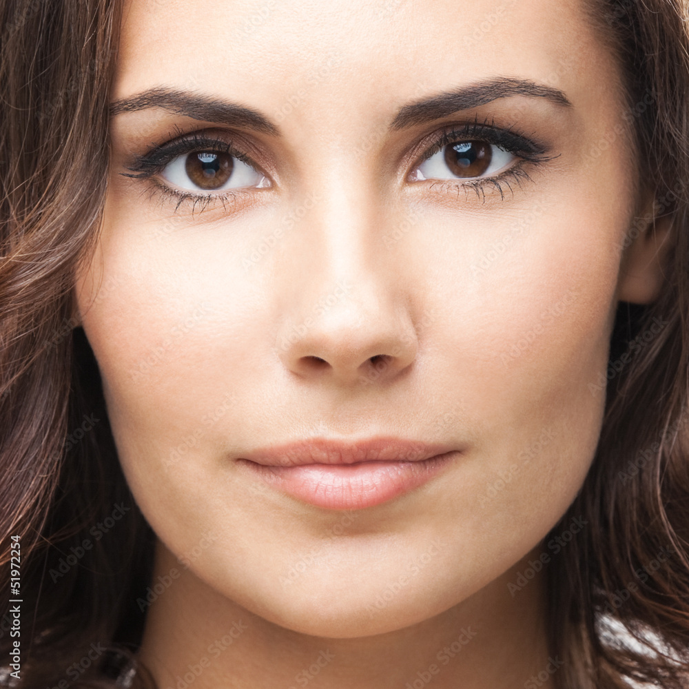 Fototapeta premium Portrait of beautiful woman, on white