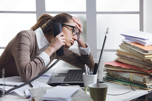 Картината върху платно Secretary bad day