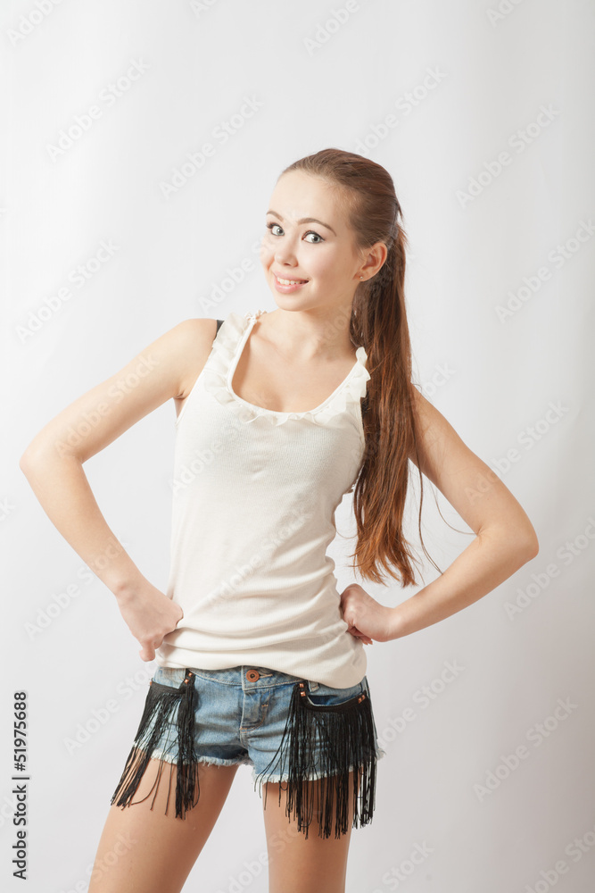 Party Woman In Glasses Smiling head and shoulders shot Party Woman In Glasses Smiling head and shoulders shot