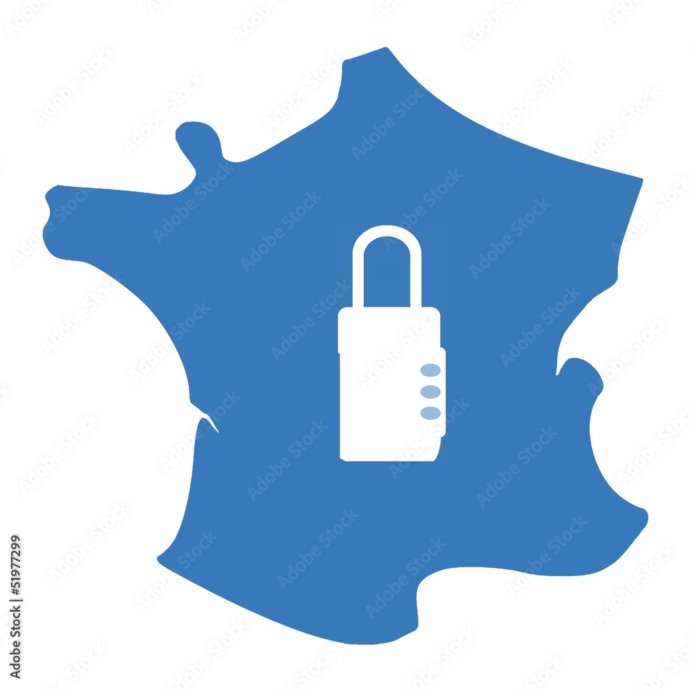 Cadenas dans une carte de France Cadenas dans une carte de France
