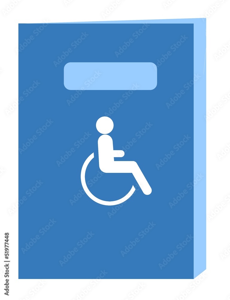 Personne handicapée dans un dossier Personne handicapée dans un dossier