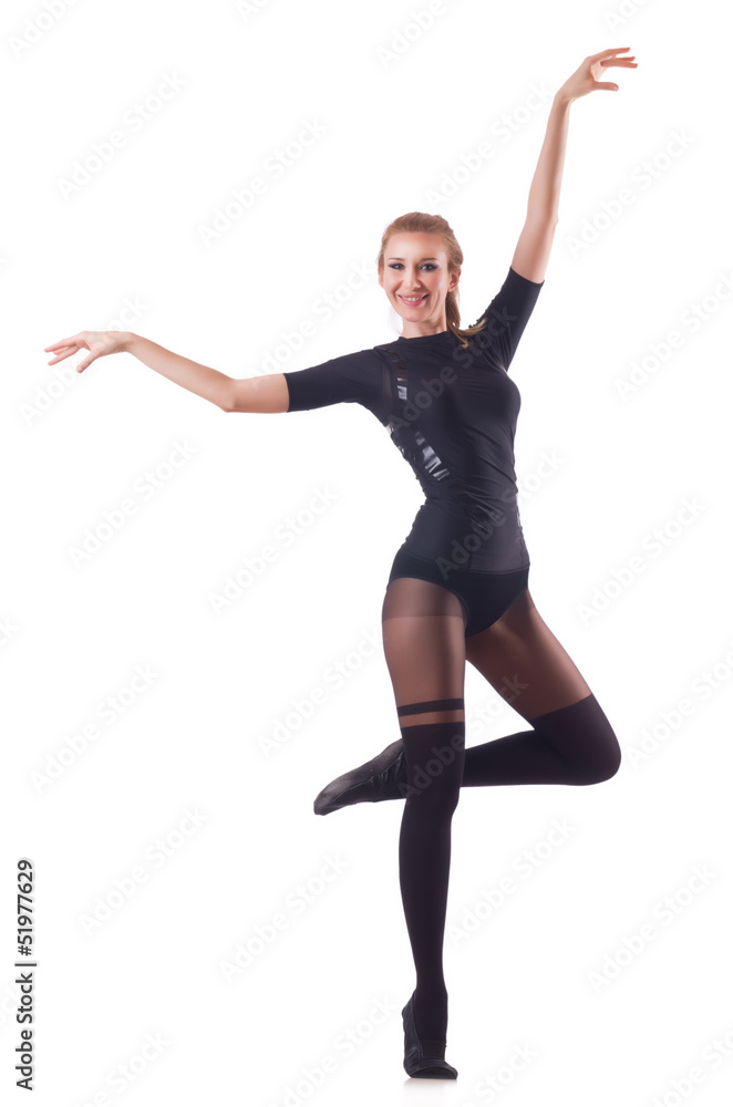 Woman dancing isolated on the white Woman dancing isolated on the white