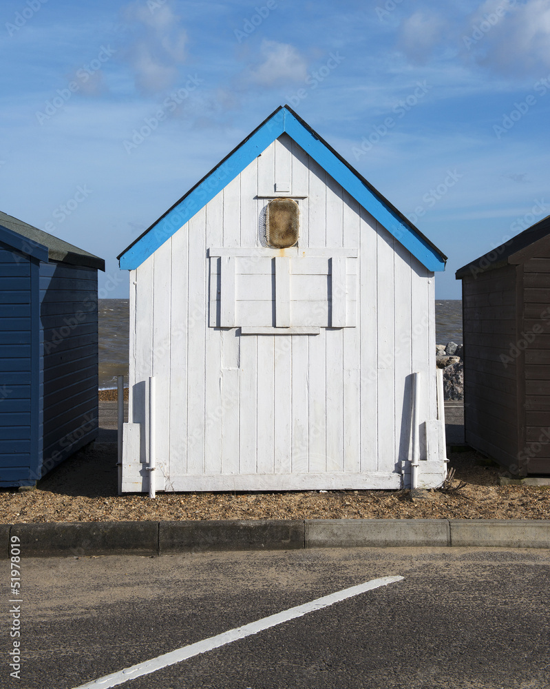 Beach Hut at Felixstowe, Suffolk, UK. Beach Hut at Felixstowe, Suffolk, UK.