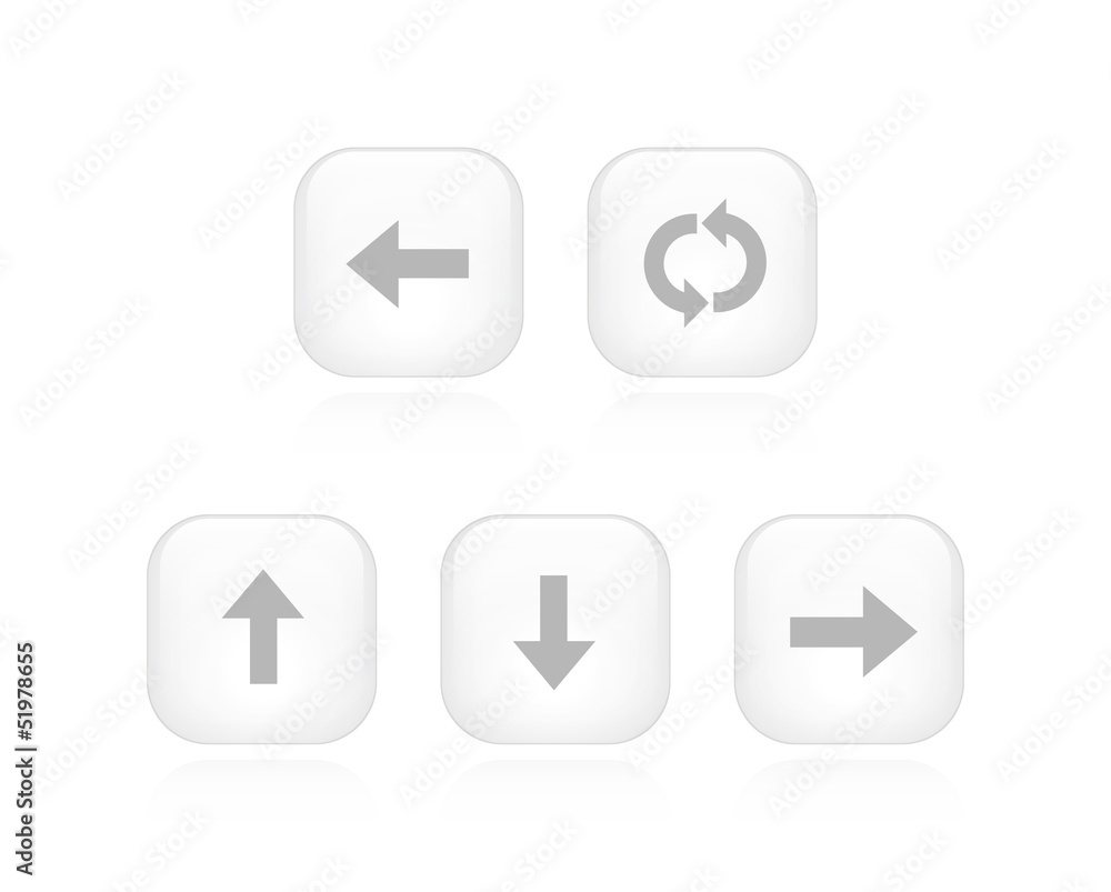 White Arrow Buttons White Arrow Buttons