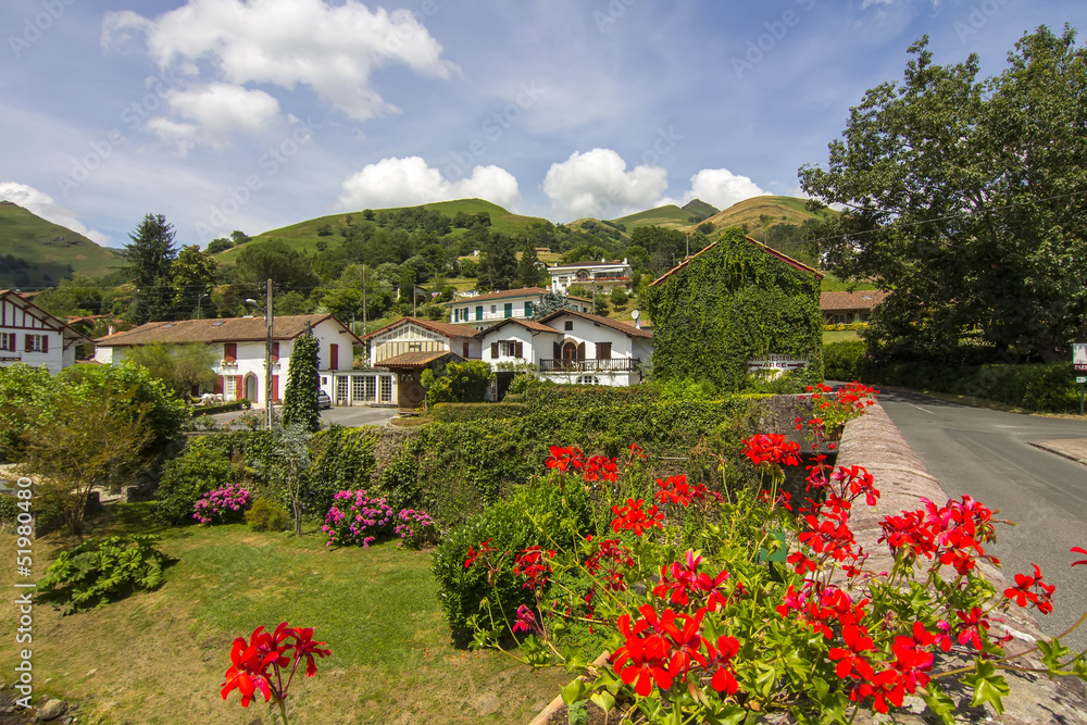picturesque village in the South of France with many plants and