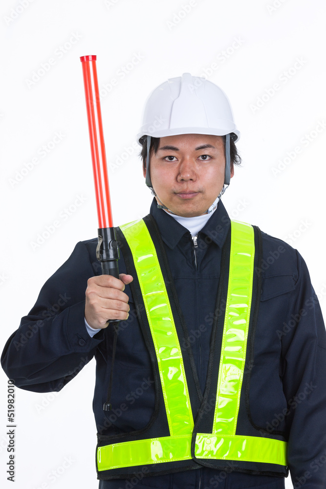 工事現場の警備員