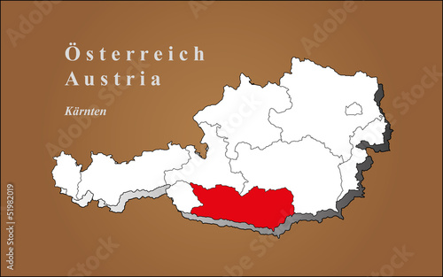 Österreich Kärnten hervorgehoben