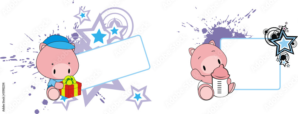 pig baby cartoon copyspace pig baby cartoon copyspace