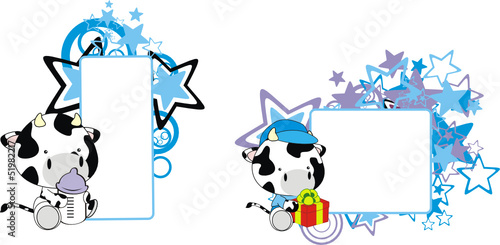 cow baby cartoon copyspace