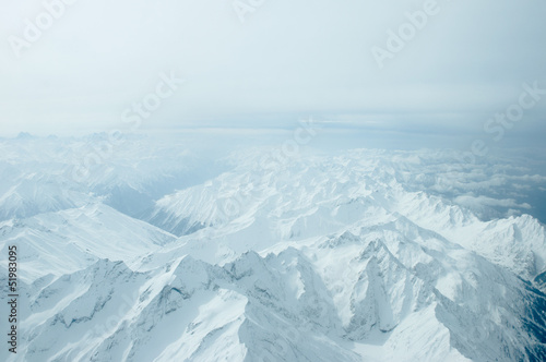 bird eyes view of Karakoram in Ladakh, India