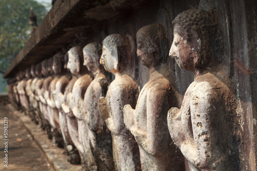 Ancient Buddha,Sukhothai Historical Park,Thailand photo