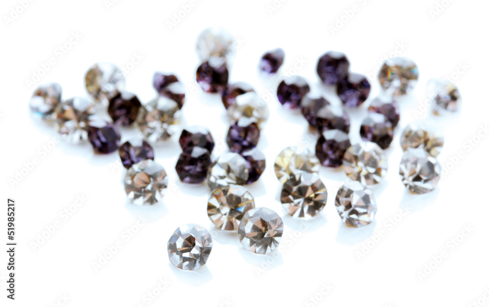 Beautiful gem stones, isolated on white Beautiful gem stones, isolated on white