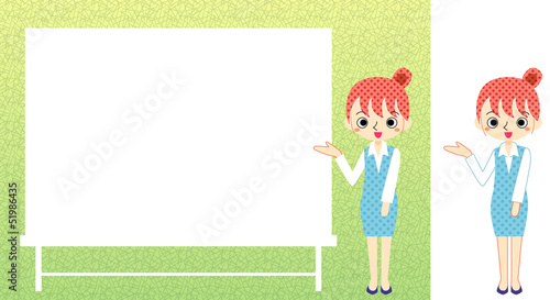案内するビジネスウーマン