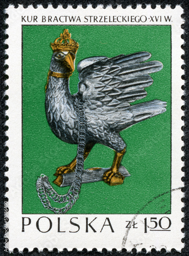 Stamp printed in POLAND, shows the bird of fraternity