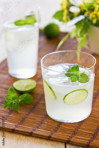 Lime with soda juice