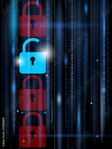 Abstract computer background - security concept