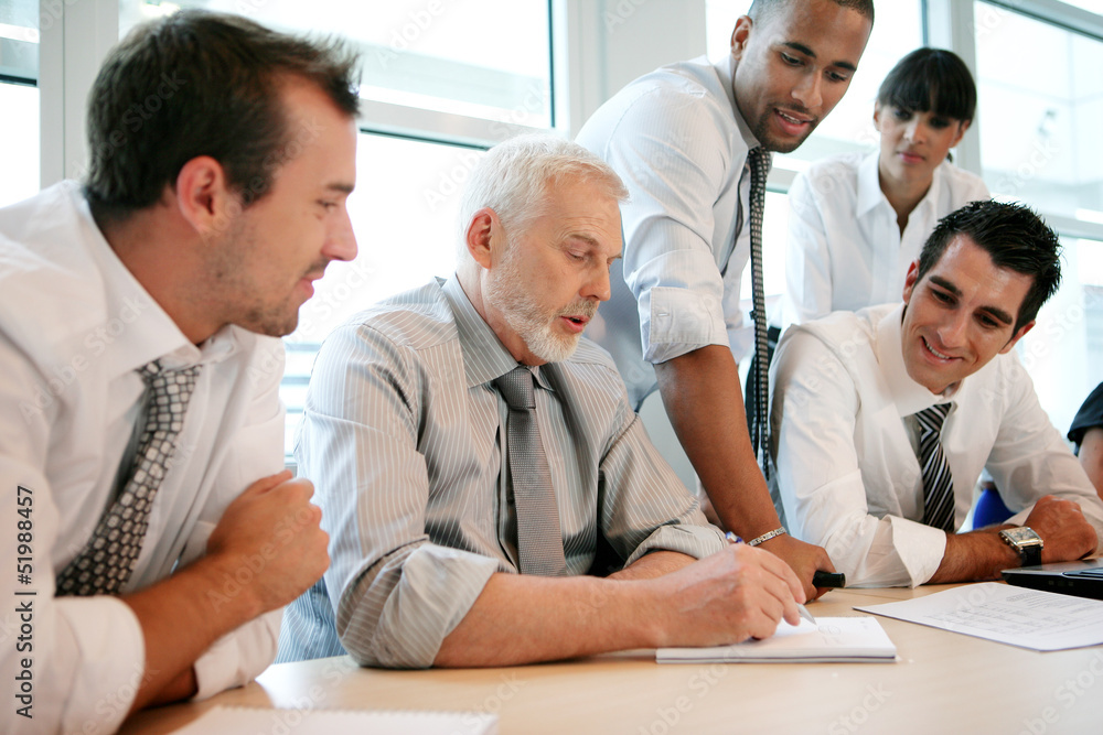 Sales team having a meeting Sales team having a meeting