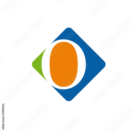 Vector color logo initial letter 0,O