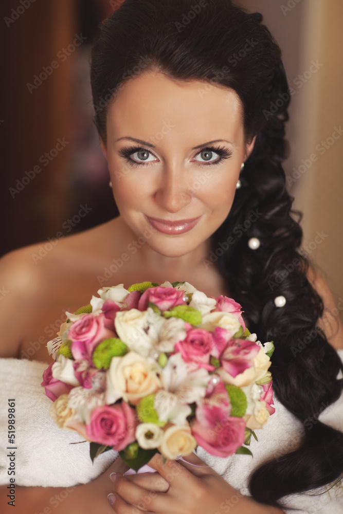 Beautiful bride in wedding day In bridal dress. newlywed woman Beautiful bride in wedding day In bridal dress. newlywed woman