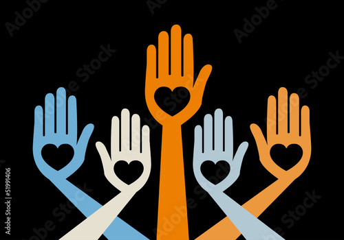 Hand design vector.