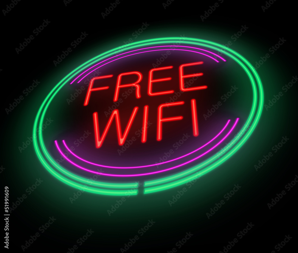 Free wifi concept. Free wifi concept.