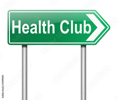 Health club sign.