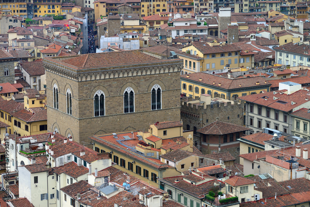 Panoramic view from the top of Duomo church in Florence, Italy