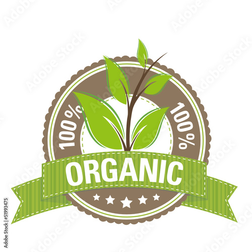 Button: 100 % Organic