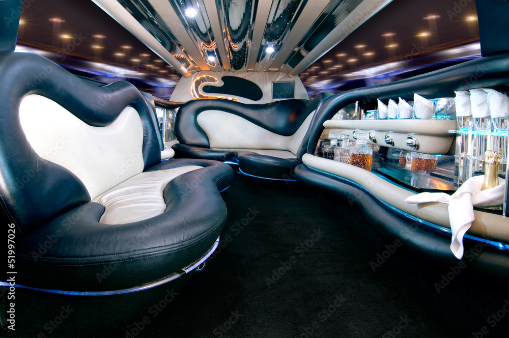 Stretchlimousine Innenausstattung Stretch limousine interior Stock Photo