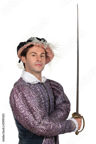 Schilderij op canvas Man in TudorCostume