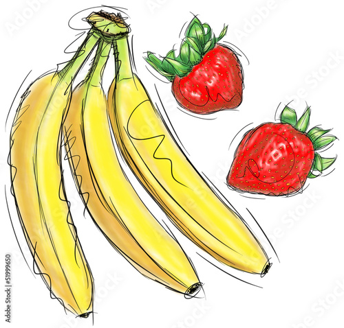 Strawberries and bananas