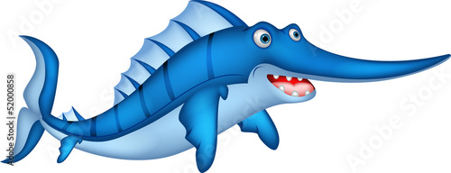 cute Cartoon swordfish