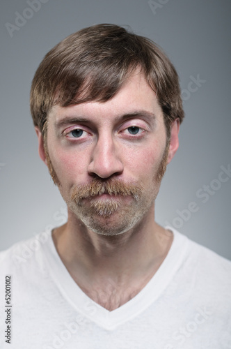 Caucasian Man Blank Expresssion Portrait